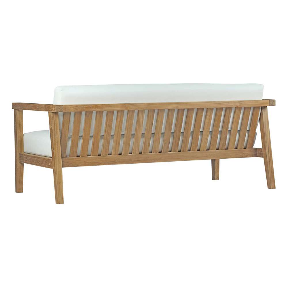 Modway - Bayport 5 Piece Outdoor Patio Teak Set - EEI-5484-NAT-WHI-SET veiw 6