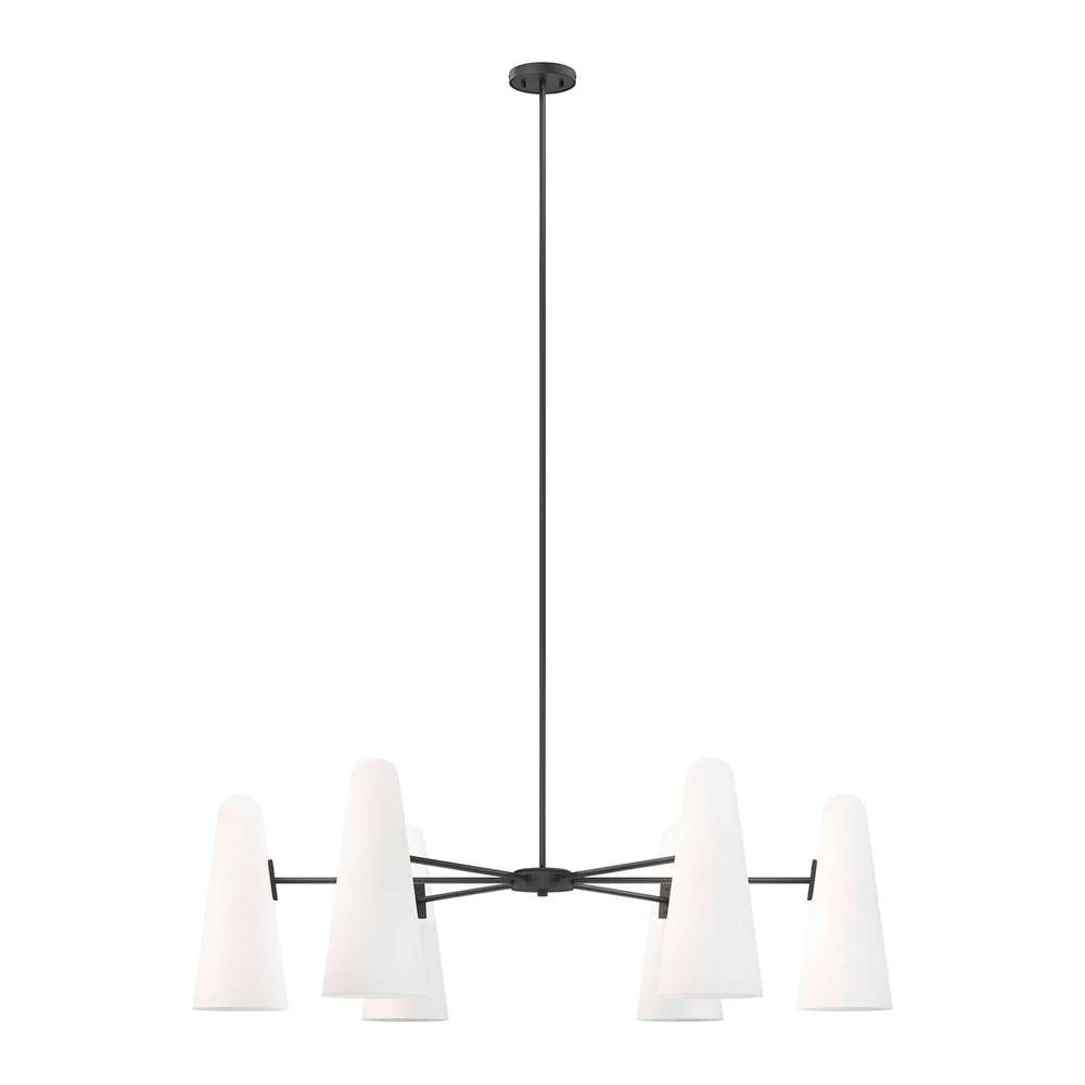 Modway - Beacon 6-Light Chandelier - EEI-5648-OPA-BLK veiw 2