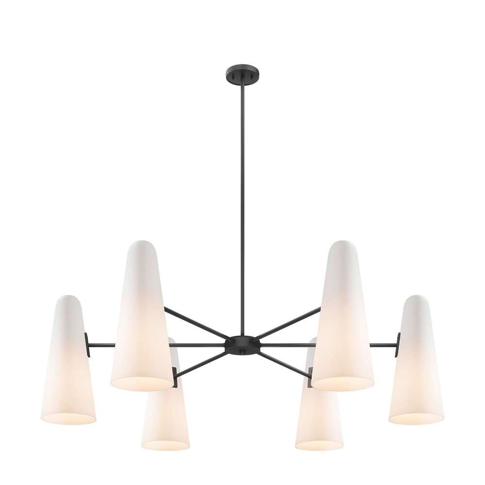 Modway - Beacon 6-Light Chandelier - EEI-5648-OPA-BLK veiw 3