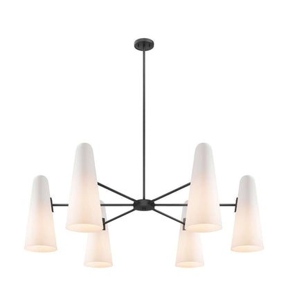 Modway - Beacon 6-Light Chandelier - EEI-5648-OPA-BLK veiw 3