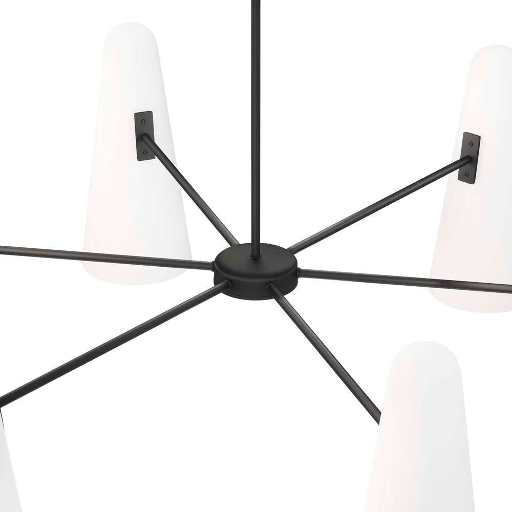 Modway - Beacon 6-Light Chandelier - EEI-5648-OPA-BLK veiw 5