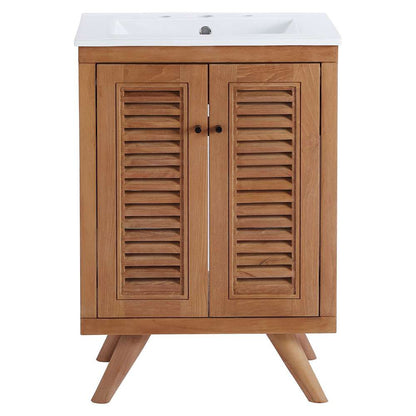 Modway - Birdie 24in Bathroom Vanity - EEI-5112-NAT-WHI veiw 3