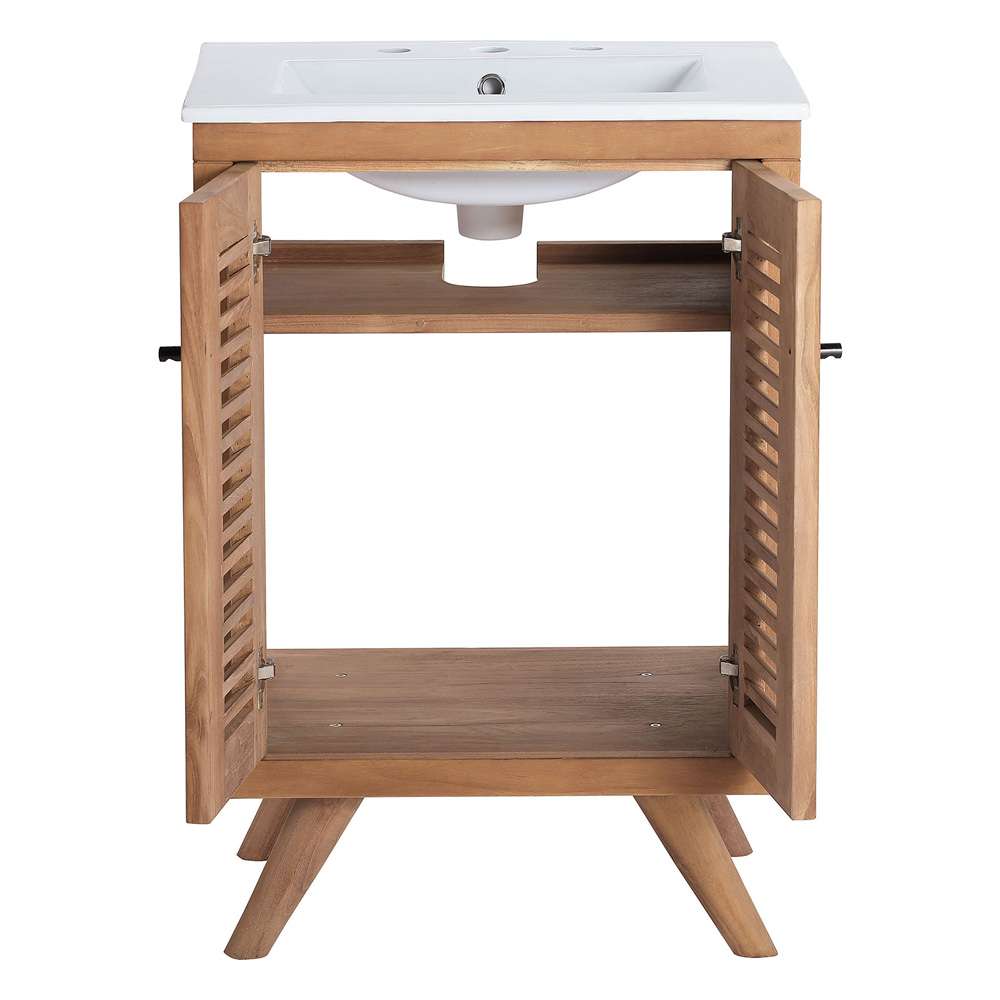 Modway - Birdie 24in Bathroom Vanity - EEI-5112-NAT-WHI veiw 5