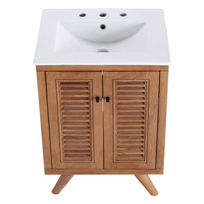 Modway - Birdie 24in Bathroom Vanity - EEI-5112-NAT-WHI veiw 6