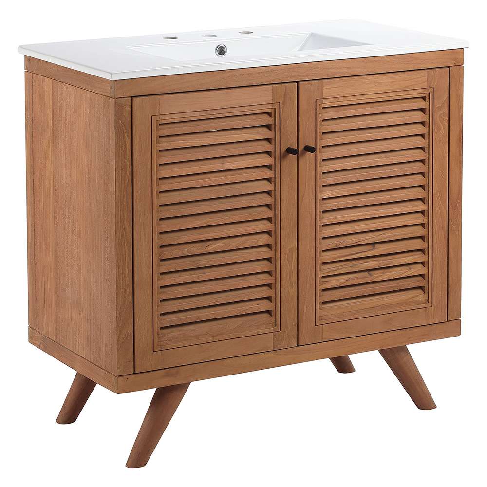 Modway - Birdie 36in Bathroom Vanity - EEI-5113-NAT-WHI veiw 1