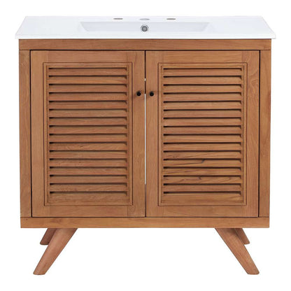 Modway - Birdie 36in Bathroom Vanity - EEI-5113-NAT-WHI veiw 3