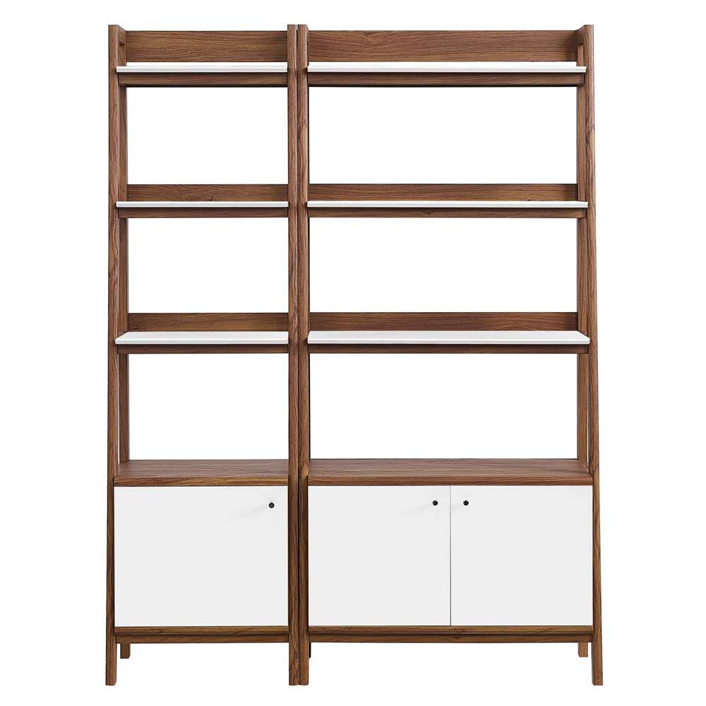 Modway - Bixby Wood Bookshelves - (Set of 2) - EEI-6113-WAL-WHI veiw 3