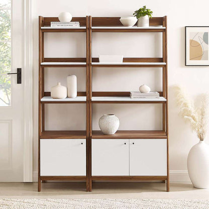 Modway - Bixby Wood Bookshelves - (Set of 2) - EEI-6113-WAL-WHI veiw 5
