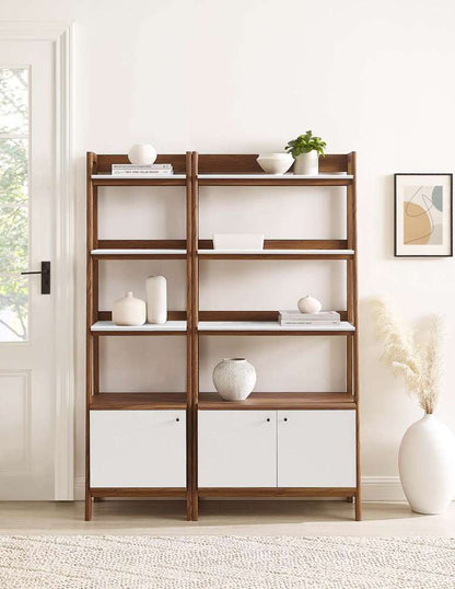 Modway - Bixby Wood Bookshelves - (Set of 2) - EEI-6113-WAL-WHI veiw 6
