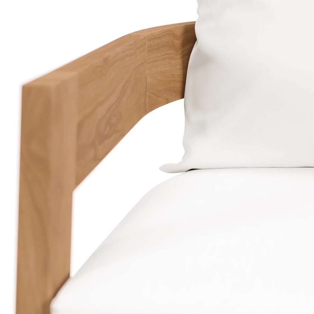 Modway - Brisbane Teak Wood Outdoor Patio Armchair - EEI-5602-NAT-WHI veiw 6