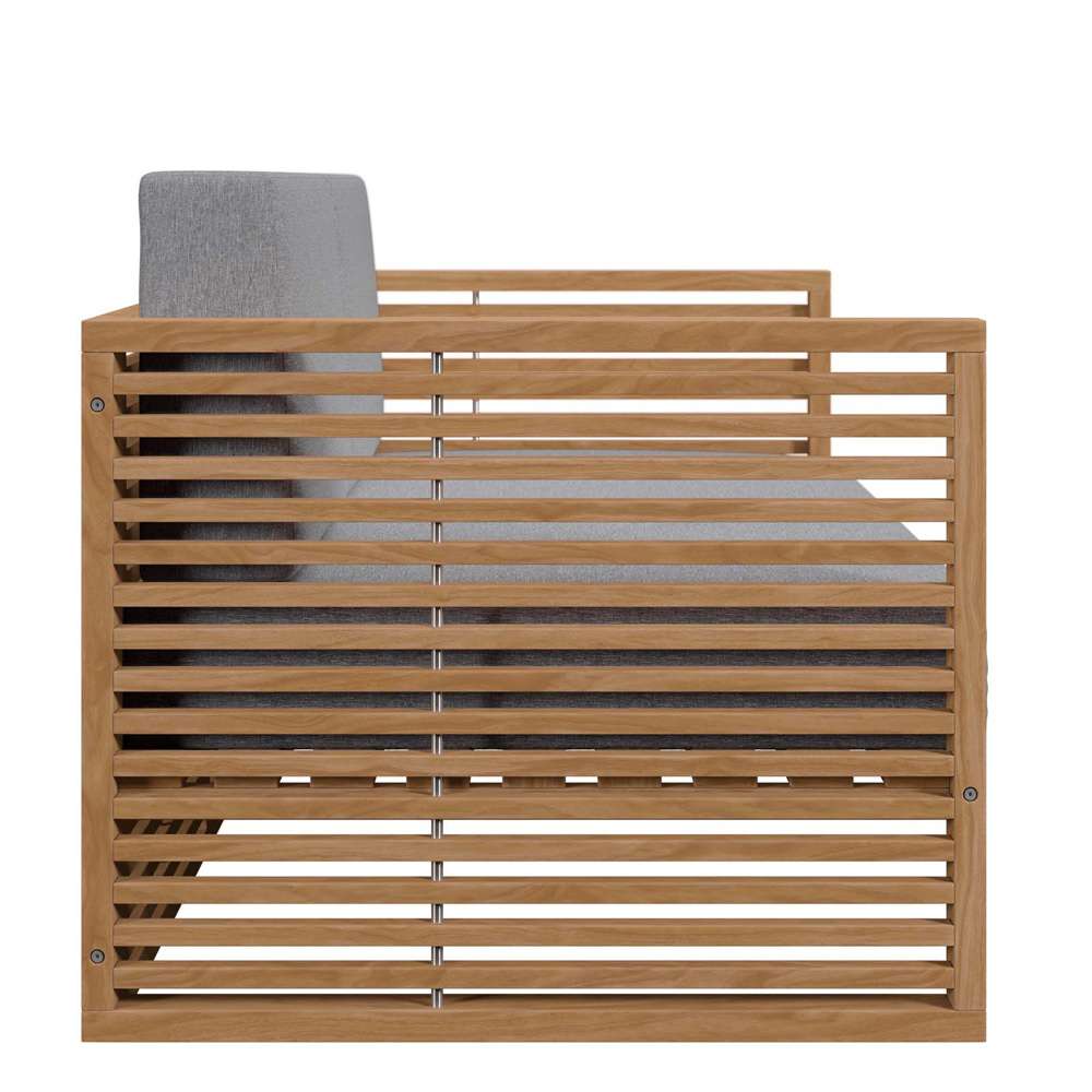 Modway - Carlsbad 6-Piece Teak Wood Outdoor Patio Set - EEI-5836-NAT-GRY veiw 5