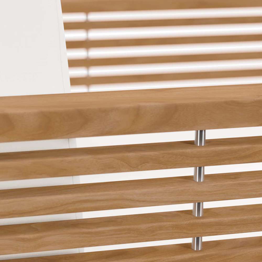 Modway - Carlsbad Teak Wood Outdoor Patio Armchair - EEI-5606-NAT-WHI veiw 6