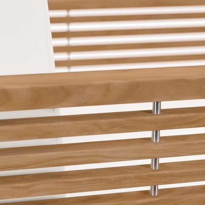 Modway - Carlsbad Teak Wood Outdoor Patio Armchair - EEI-5606-NAT-WHI veiw 6