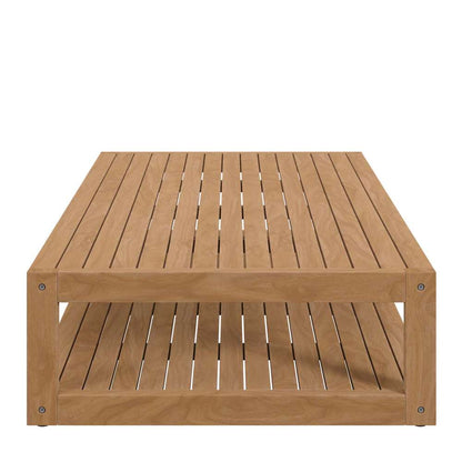Modway - Carlsbad Teak Wood Outdoor Patio Coffee Table - EEI-5608-NAT veiw 3