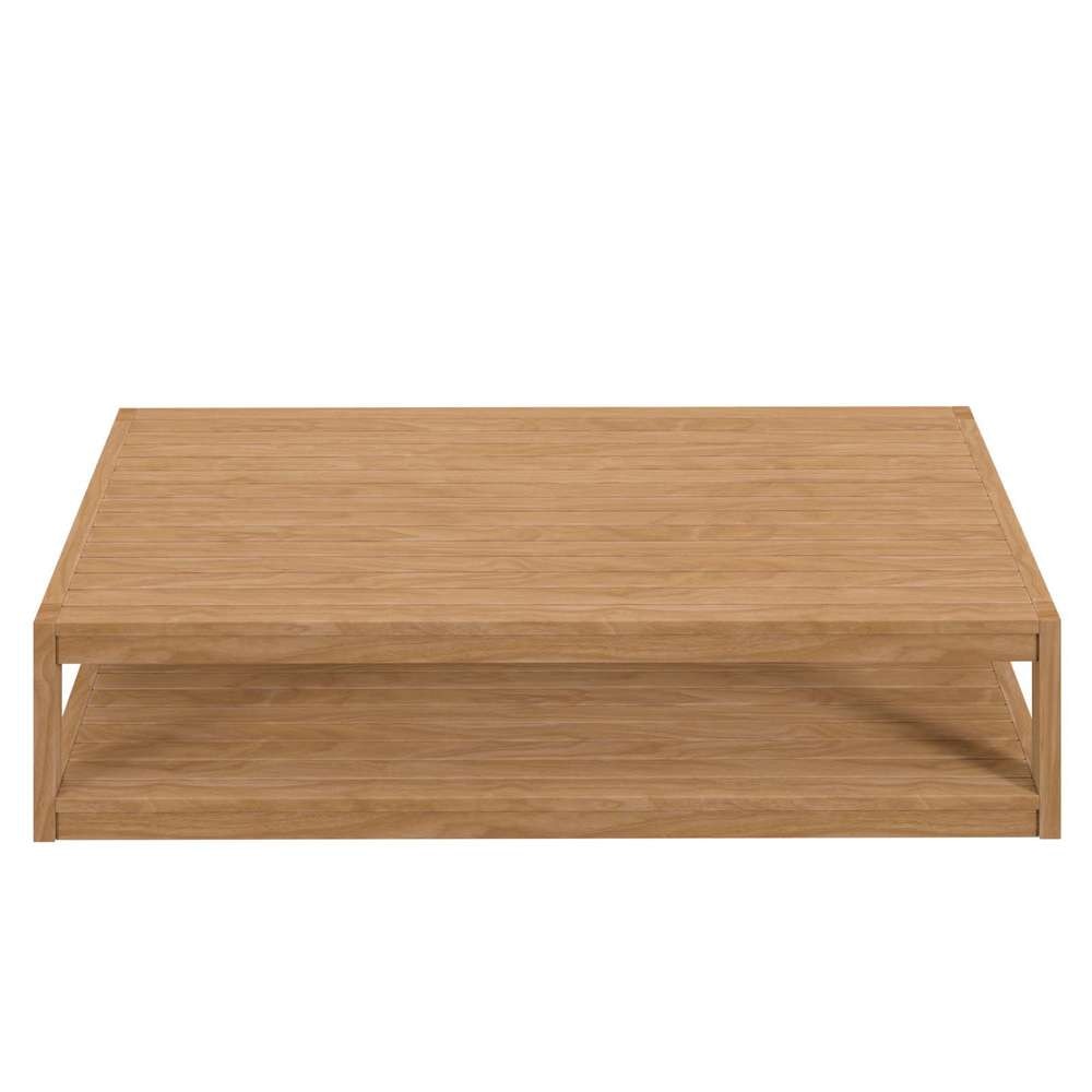 Modway - Carlsbad Teak Wood Outdoor Patio Coffee Table - EEI-5608-NAT veiw 4