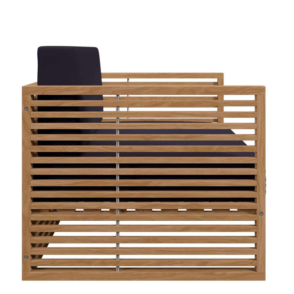 Modway - Carlsbad Teak Wood Outdoor Patio Loveseat - EEI-5605-NAT-NAV veiw 3