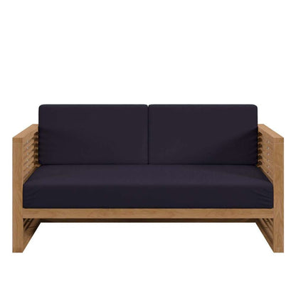 Modway - Carlsbad Teak Wood Outdoor Patio Loveseat - EEI-5605-NAT-NAV veiw 5