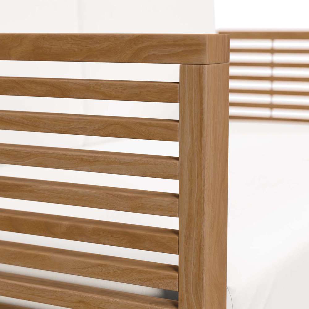 Modway - Carlsbad Teak Wood Outdoor Patio Loveseat - EEI-5605-NAT-WHI veiw 6