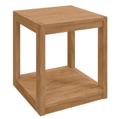 Modway - Carlsbad Teak Wood Outdoor Patio Side Table - EEI-5607-NAT veiw 1