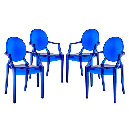 Modway - Casper Dining Armchairs (Set of 4) - EEI-1769-BLU veiw 1