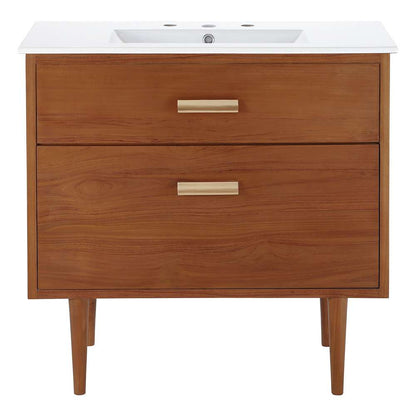 Modway - Cassia 36in Bathroom Vanity - EEI-5109-NAT-WHI veiw 3