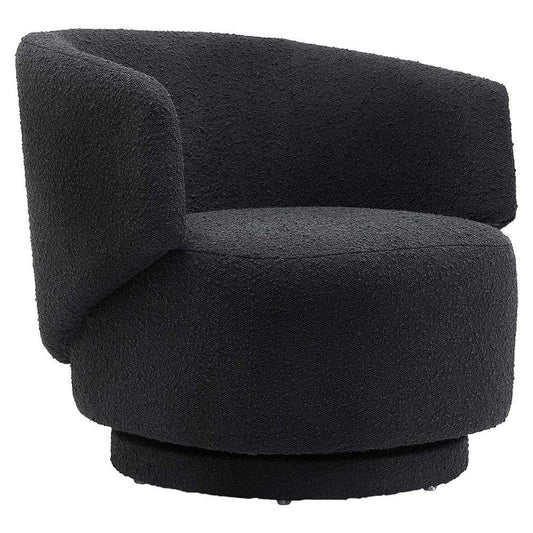 Modway - Celestia Boucle Fabric Swivel Chair - EEI-6357-BLK veiw 1