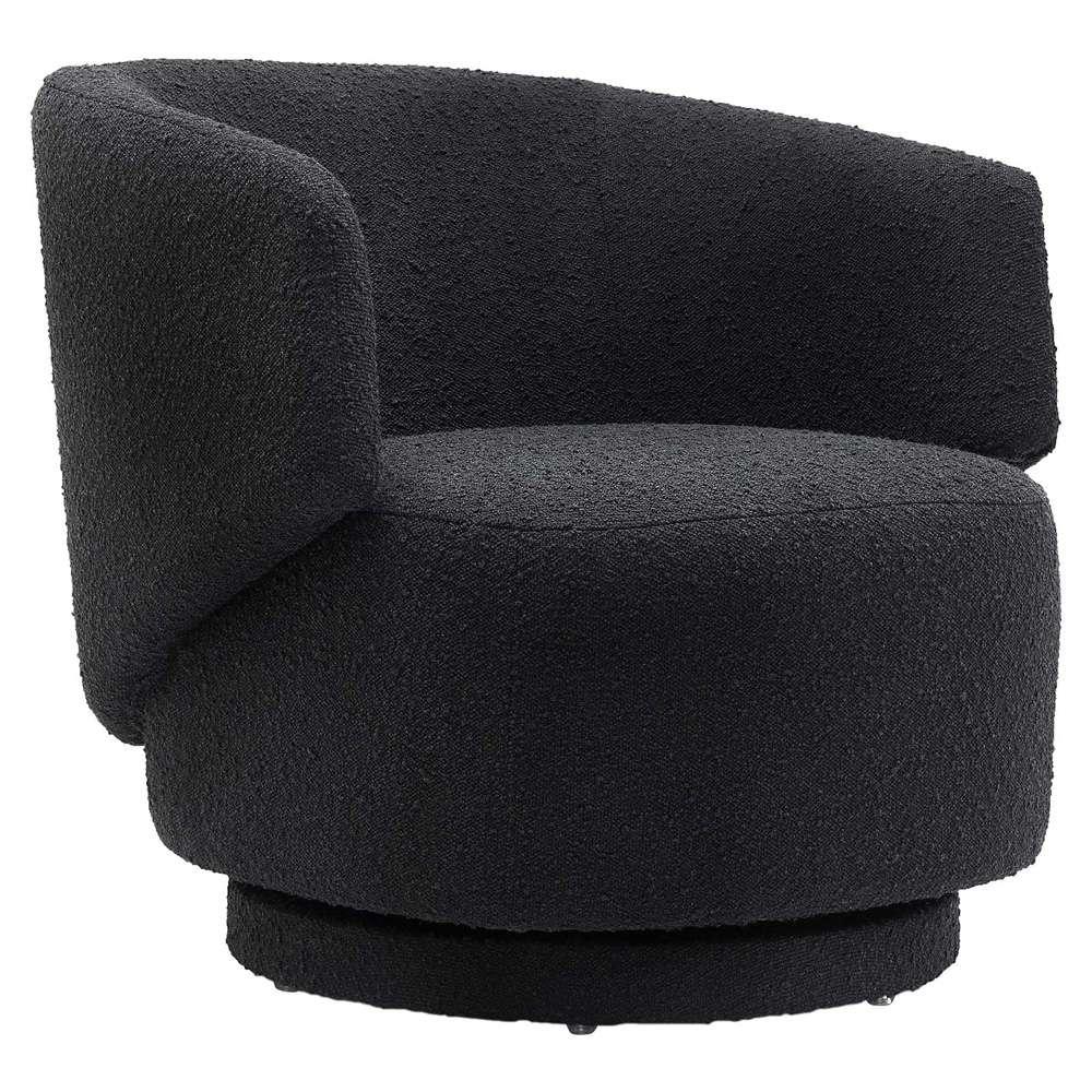 Modway - Celestia Boucle Fabric Swivel Chair - EEI-6357-BLK veiw 2