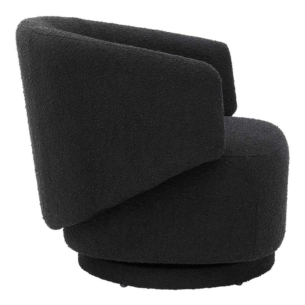 Modway - Celestia Boucle Fabric Swivel Chair - EEI-6357-BLK veiw 3