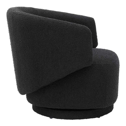 Modway - Celestia Boucle Fabric Swivel Chair - EEI-6357-BLK veiw 3