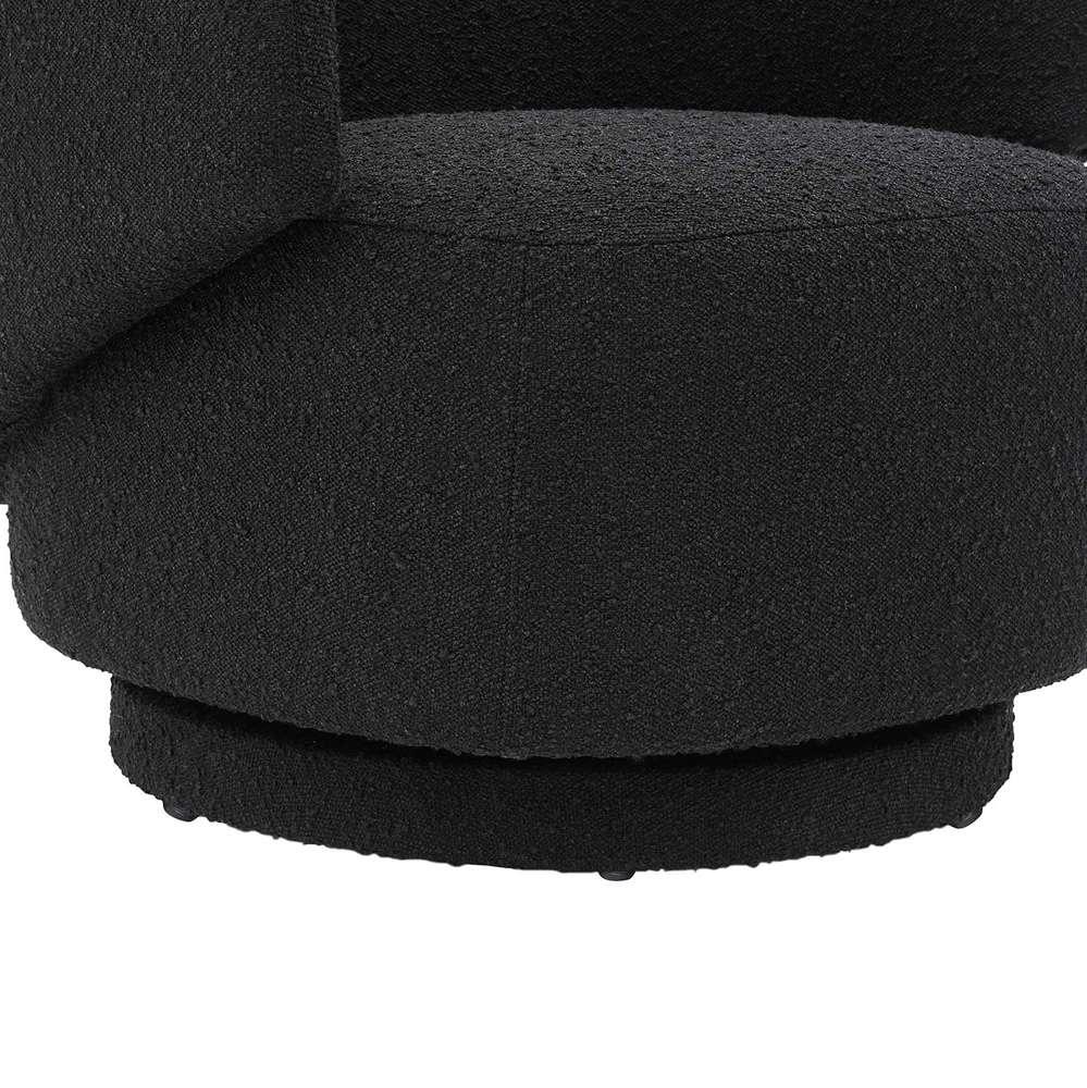 Modway - Celestia Boucle Fabric Swivel Chair - EEI-6357-BLK veiw 6