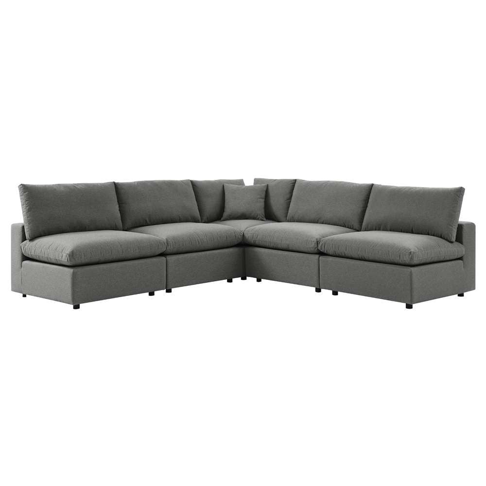 Modway - Commix 5-Piece Outdoor Patio Sectional Sofa - EEI-5587-CHA veiw 2
