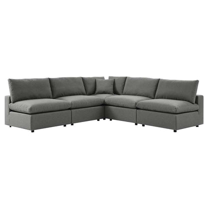 Modway - Commix 5-Piece Outdoor Patio Sectional Sofa - EEI-5587-CHA veiw 2