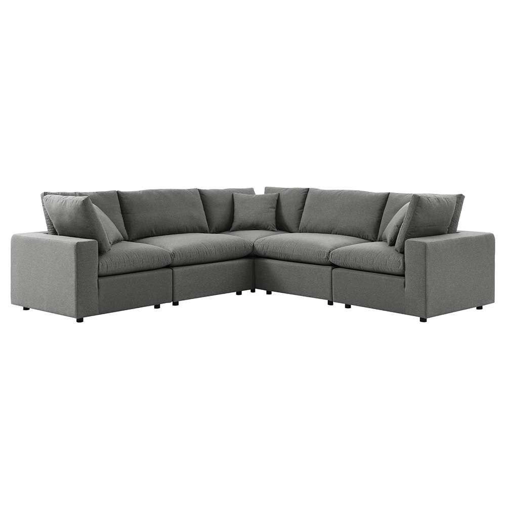 Modway - Commix 5-Piece Outdoor Patio Sectional Sofa - EEI-5589-CHA veiw 1