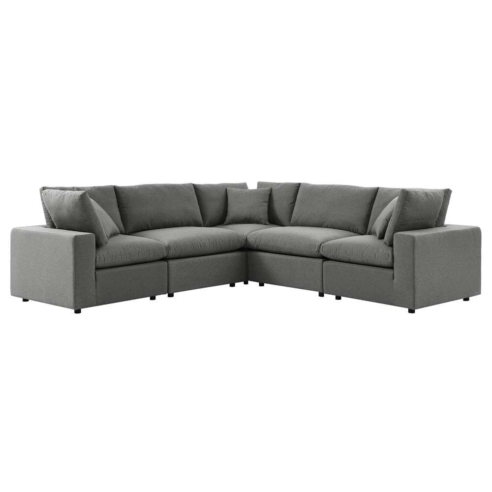 Modway - Commix 5-Piece Outdoor Patio Sectional Sofa - EEI-5589-CHA veiw 2