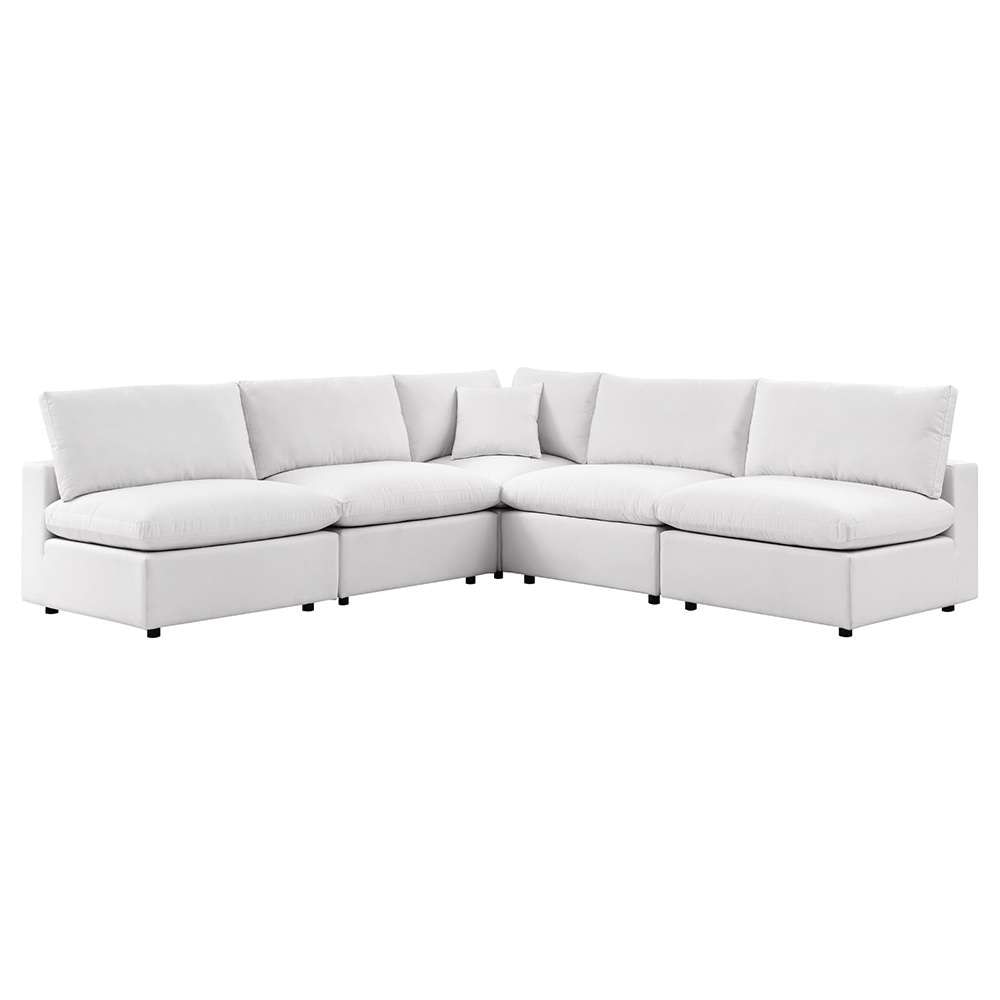 Modway - Commix 5-Piece Outdoor Patio Sectional Sofa - EEI-5587-WHI veiw 1