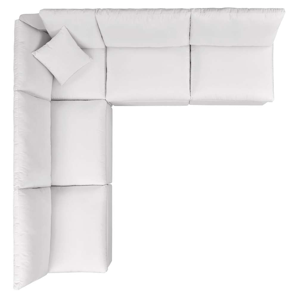 Modway - Commix 5-Piece Outdoor Patio Sectional Sofa - EEI-5587-WHI veiw 3