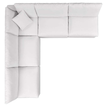 Modway - Commix 5-Piece Outdoor Patio Sectional Sofa - EEI-5587-WHI veiw 3