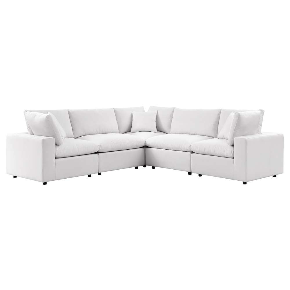 Modway - Commix 5-Piece Outdoor Patio Sectional Sofa - EEI-5589-WHI veiw 1
