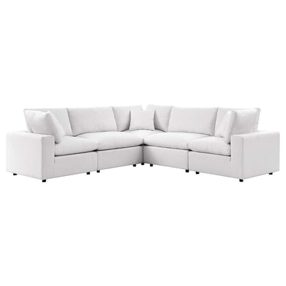 Modway - Commix 5-Piece Outdoor Patio Sectional Sofa - EEI-5589-WHI veiw 2