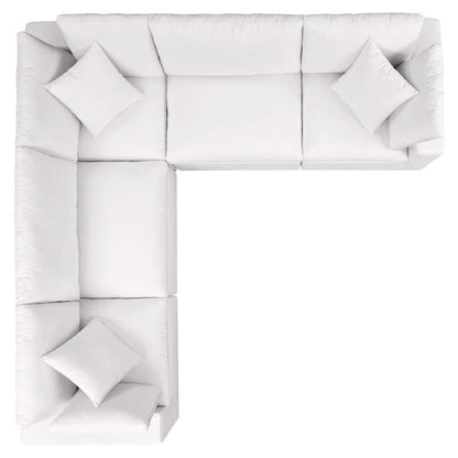 Modway - Commix 5-Piece Outdoor Patio Sectional Sofa - EEI-5589-WHI veiw 3
