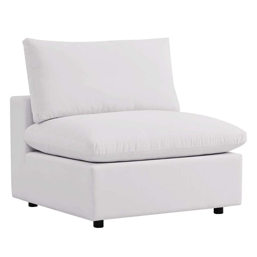 Modway - Commix Overstuffed Outdoor Patio Armless Chair - EEI-4902-WHI veiw 1