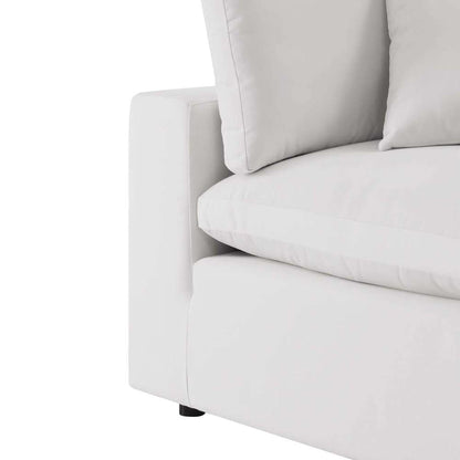 Modway - Commix Overstuffed Outdoor Patio Armless Chair - EEI-4902-WHI veiw 3