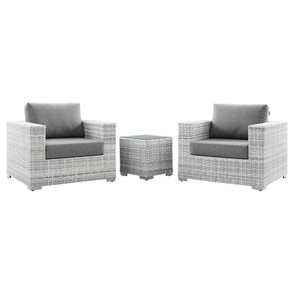 Modway - Convene 3-Piece Outdoor Patio Set - EEI-5444-LGR-GRY veiw 1