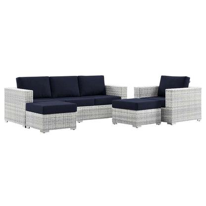 Modway - Convene 4-Piece Outdoor Patio Set - EEI-5451-LGR-NAV veiw 2