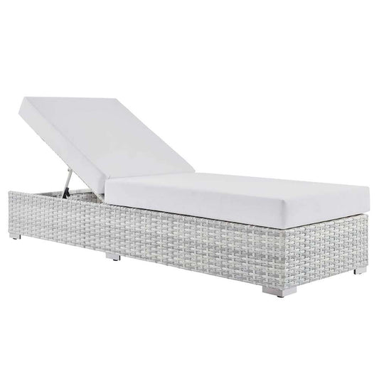 Modway - Convene Outdoor Patio Chaise - EEI-4307-LGR-WHI veiw 1