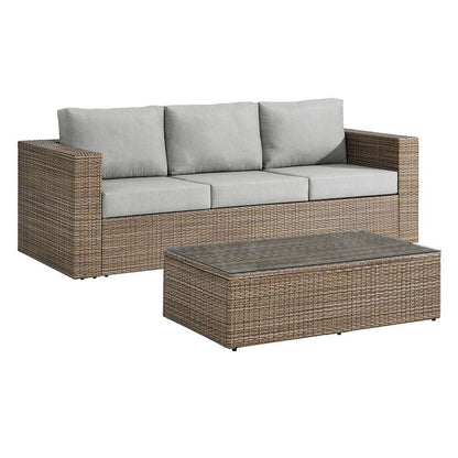 Modway - Convene Outdoor Patio Outdoor Patio 2-Piece Furniture Set - EEI-6333-CAP-GRY veiw 1