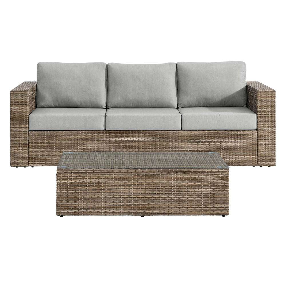 Modway - Convene Outdoor Patio Outdoor Patio 2-Piece Furniture Set - EEI-6333-CAP-GRY veiw 3