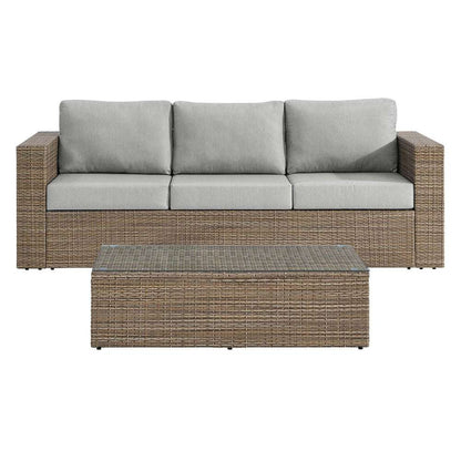 Modway - Convene Outdoor Patio Outdoor Patio 2-Piece Furniture Set - EEI-6333-CAP-GRY veiw 3
