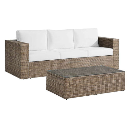 Modway - Convene Outdoor Patio Outdoor Patio 2-Piece Furniture Set - EEI-6333-CAP-WHI veiw 1