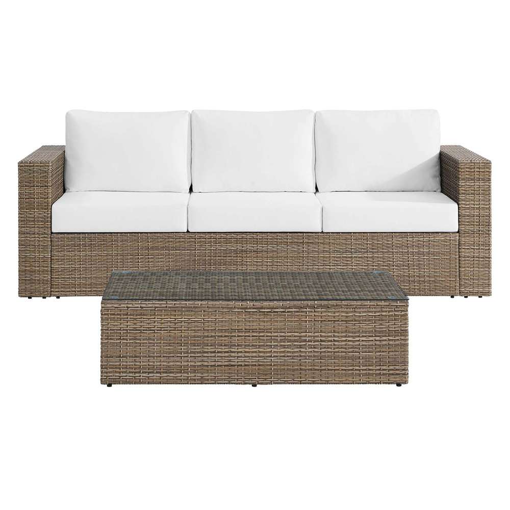 Modway - Convene Outdoor Patio Outdoor Patio 2-Piece Furniture Set - EEI-6333-CAP-WHI veiw 3
